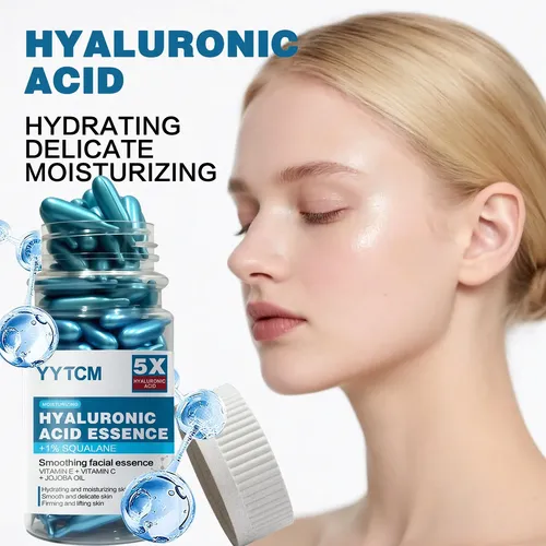 Sérum Facial De Ácido Hialurónico Yytcm, 0,4 Ml, 90 Cápsulas Todo Tipo De Piel Día/noche