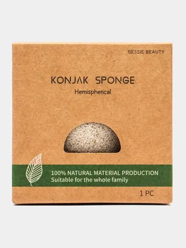 Esponja Konjac Natural Hemisferica Fibra Vegetal