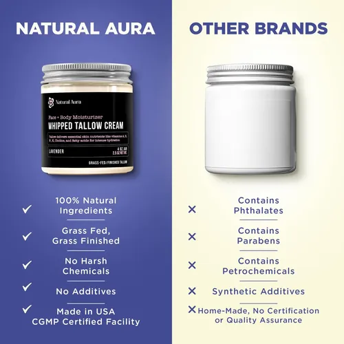 Hidratante Natural Aura Manteca De Res Batida 120 Ml Sin Fra