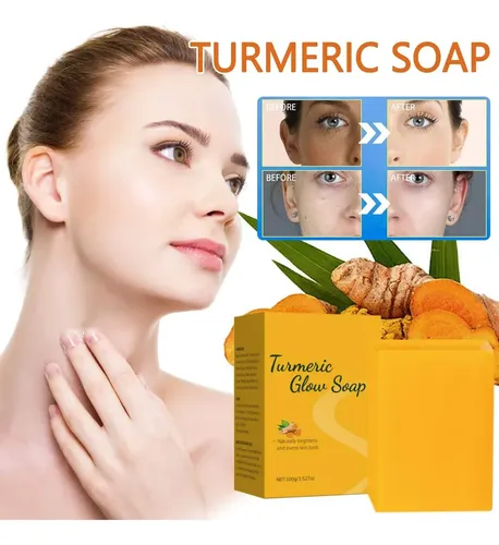 Jabón Facial Y Corporal Limón Cúrcuma 100g Blanqueador