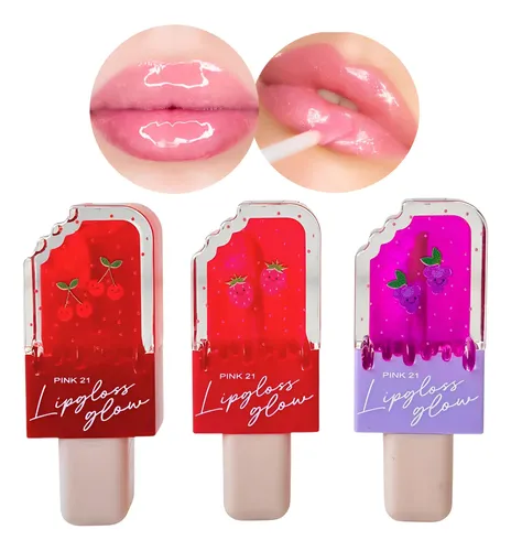 Labial Lipgloss Glow Rosa Mágico Brillo Pink 21