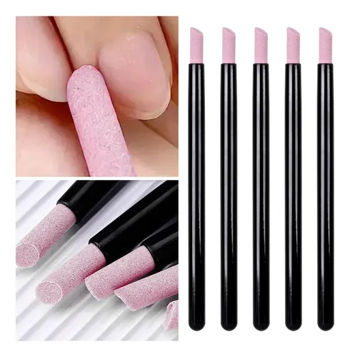 Lima De Cuarzo Para Uñas – 5 Piezas Para Cutículas Y Gel Uv Black  5pcs