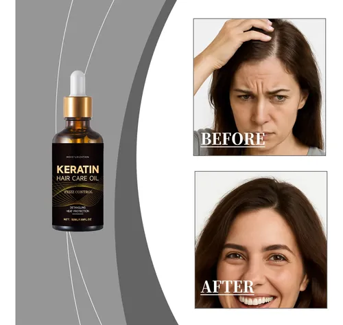 Aceite De Queratina Suavizante Para El Cabello, 50 Ml