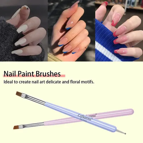 Lofuanna Set 6 Brochas Nail Tips Gel Extensión