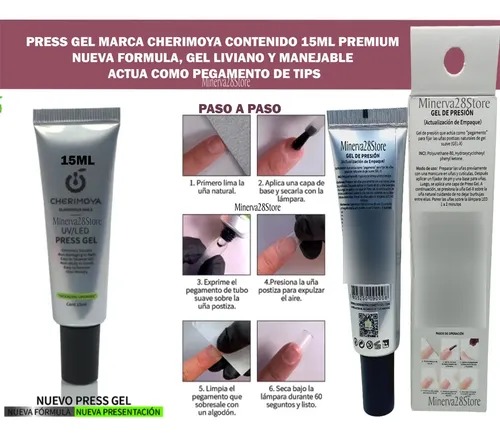 Kit Tips Soft Gel Cherimoya X120 Press Gel, Linterna