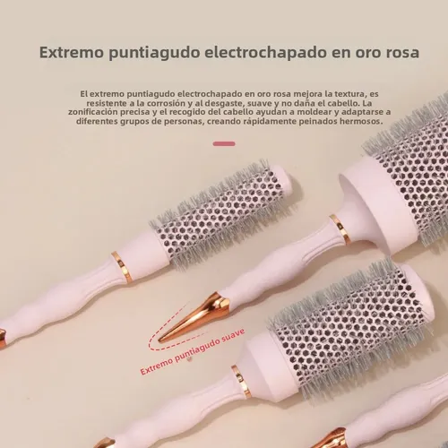 Cepillo Profesional Para Secar Cabello Redondo Y Rizado 3 Tg
