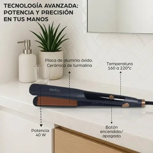 Planchita De Pelo Cerámica Turmalina Kenta Ktb80