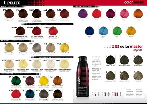 Tinturas Fidelite Colormaster 60 Grs X 6 Unidades