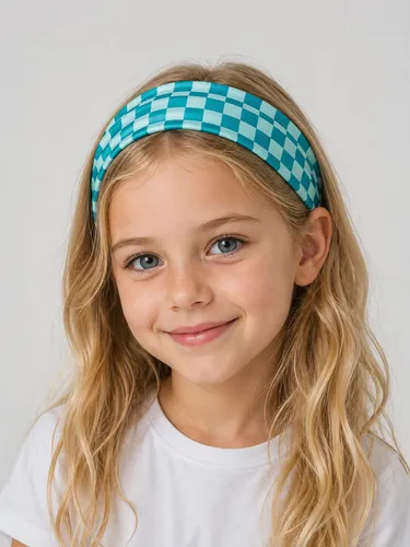 Diadema Elástica A Cuadros Para Niñas, Accesorio Para El Cab 4pcchildren