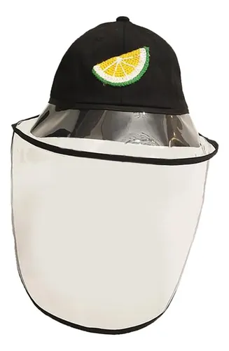 Gorra De Béisbol Protectora Antisaliva Con Funda Negro-l
