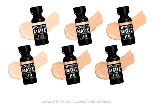 Base Maquillaje Líquida IDI Make Up HD Ultra Matte Tono 1 Alta Cobertura