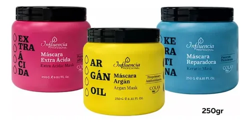 Máscara Capilar Argán Influencia Profesional 250g Vegana