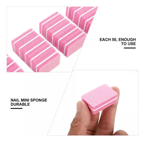 Nueva Mini Lima De Uñas Con Esponja, Doble Cara, 100