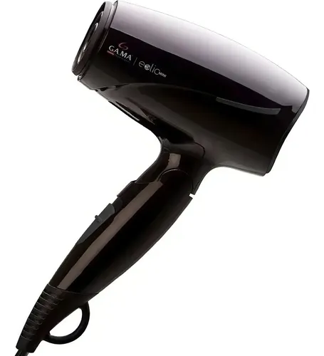 Secador De Pelo Compacto Gama Eolic Ion Negro Liviano 1600w