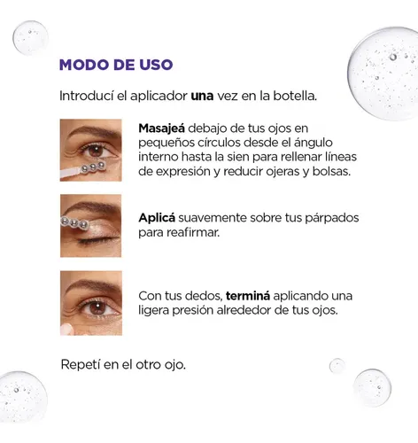 Sérum Ojos Loreal Paris Revitalift Ácido Hialurónico 20 Ml