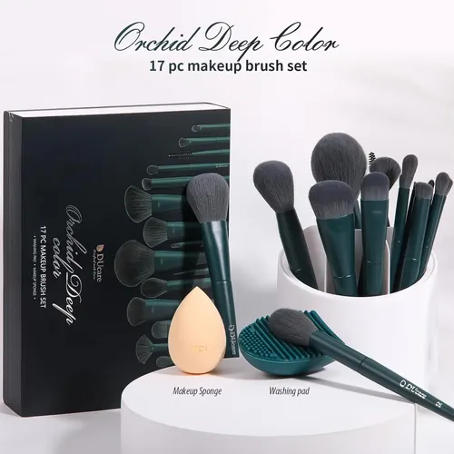 Juego De Brochas De Maquillaje Ducare De 17 Piezas Con Al… 17pcs
