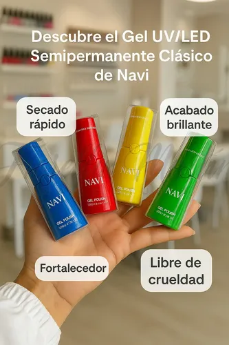 Gel Uv/led Semipermanente Clasico Colores Navi 10ml Uñas