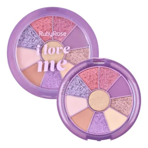 Mini Paleta De Sombras Tonos Nude Mate Satinado Ruby Rose Color 08 – I LOVE ME