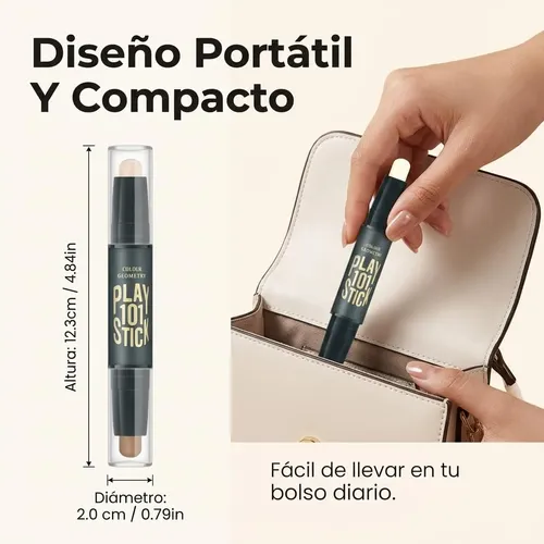 Contorno Maquillaje En Barra Para Sombra E Iluminador,