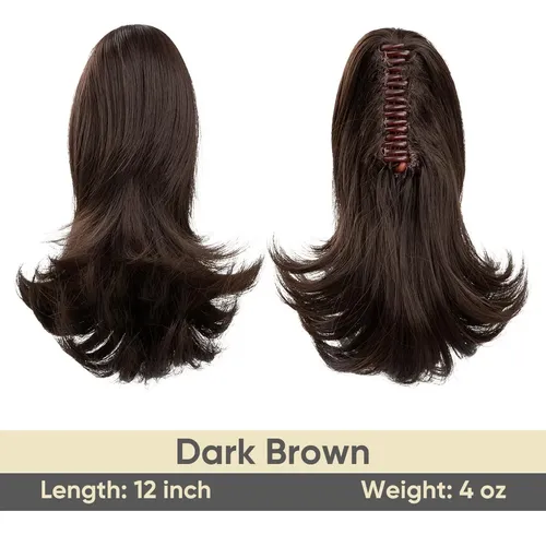 Extensión De Cola De Caballo Para Cabello Sintético Marrón O