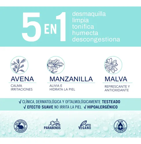 Adermicina Agua Micelar Cuidado Facial  400ml