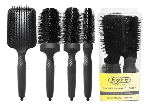 Kit X 4 Cepillos Premium Termicos Jessamy C7000 Kit Negro