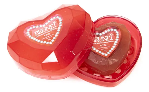 Jabonera Con Jabon Glicerina Traslucido Corazon 75g Vegetal