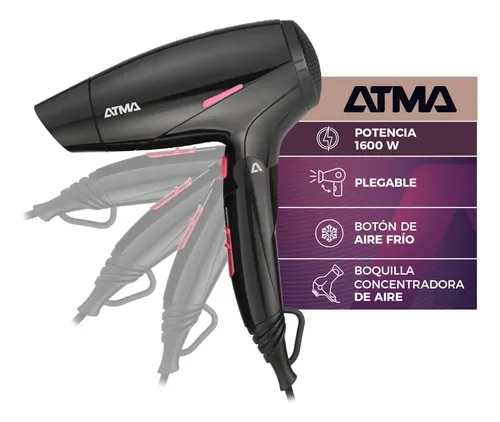 Secador De Pelo Atma 1600 W Motor Dc Cerámico