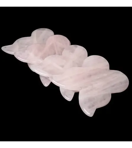 Herramienta Gua Sha Con Forma De Mariposa De Cuarzo Rosa Nat