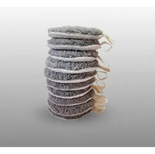 Pad Rutina Reutilizable Tela Toalla Lavable 10 Unidades Gris