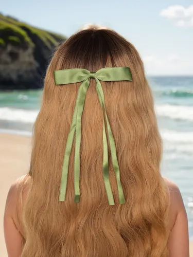 Pinzas Para El Cabello Con Lazo Para Mujer, Set De 8