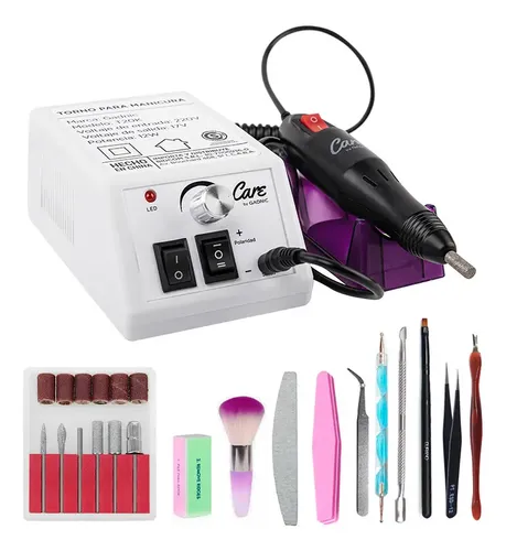 Kit Manicura Uñas Semipermanente Torno Profesional Gadnic