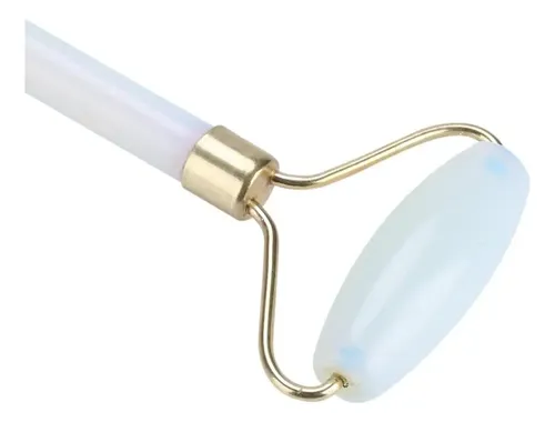 Rodillo Facial Doble Jade Celeste Antiedad Masaje Ojos Cuell