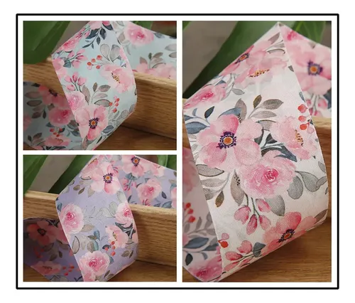 Lazos Para El Pelo Con Flores Con Borde Ondulado De 5 Yardas