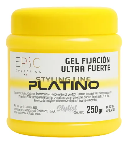 Gel Epic Platino Fijacion Ultra Fuerte 250gr X 6 Unidades