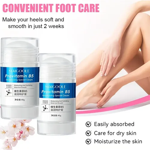 Crema Hidratante Para Pies Con Vitamina B5, 2 Unidades, Para