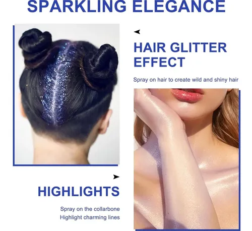 Spray Brillo Corporal Y Cabello Lemonsac Azul