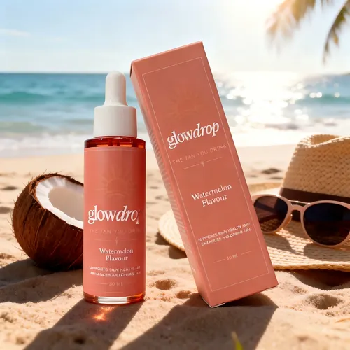 Gotas Bronceadoras Bebibles Glowdrop Sin Sol Sandía 50ml