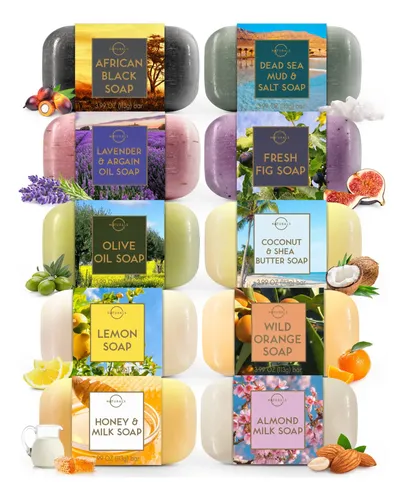 Jabón Corporal O Naturals Set 10 Unidades Exfoliante Vegano