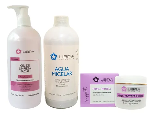 Libra Gel Piel Sensible + Agua Micelar 500ml + Hidra P 50g