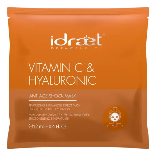Mascarilla Facial Hialuronico Vitamina C Antiage Idraet