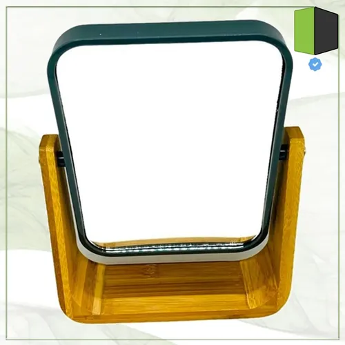 Espejo Mesa Doble Faz Aumento Madera 13x17cm Vertigo Vgo