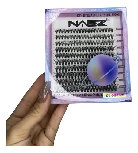 Pestañas En Racimos Cluster Naez Negro D 14 Cm 0.7 Mm