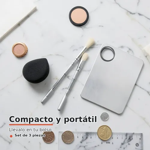 Kit De Maquillaje Con Esponja, Brocha Y Paleta