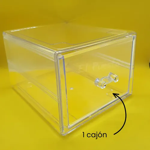 Organizador Acrílico 1 Cajon Transparente Maquillaje Joya