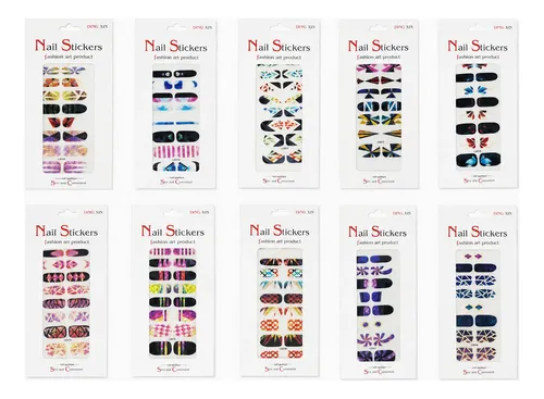 Pack X3 Stickers Uñas Cherrycoco Varios Modelos