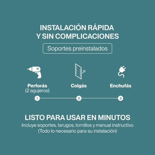 Espejo Digital Luz Led Táctil Desempañador Baño Rectangular
