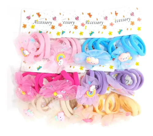 Pack X 36 Colitas De Pelo Para Nenas En Colores Surtidos