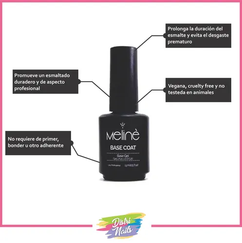 Base Y Top Coat Meline Esmalte Semipermanente