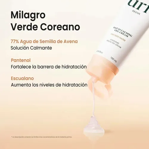 Crema En Gel Calmante Avena, 100 Ml, Crema Hidratante Facial